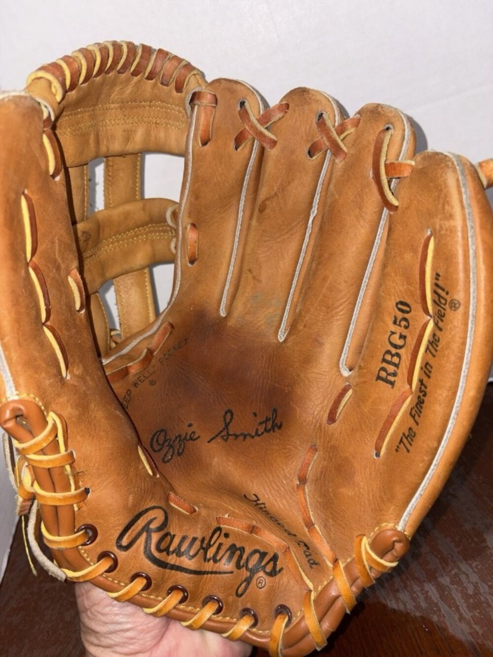 Rawlings Baseball Glove RBG50 Ozzie Smith RHT Deep Well Pocket